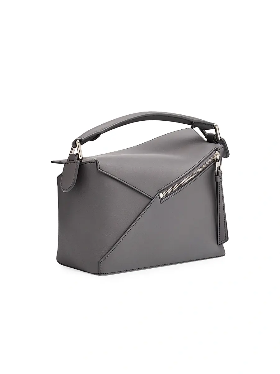 LOEWE Women's Puzzle Edge Leather Shoulder Bag - Light Grey | Thumbnail 20 LOEWE Women's Puzzle Edge Leather Shoulder Bag - Light Grey | Thumbnail 20