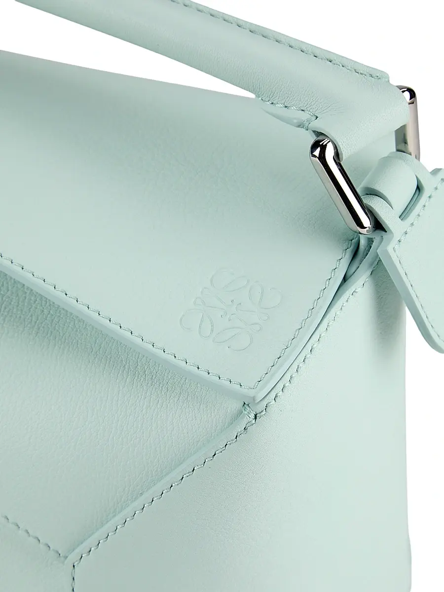 LOEWE Women's Puzzle Edge Leather Shoulder Bag - Light Grey | Thumbnail 5 LOEWE Women's Puzzle Edge Leather Shoulder Bag - Light Grey | Thumbnail 5