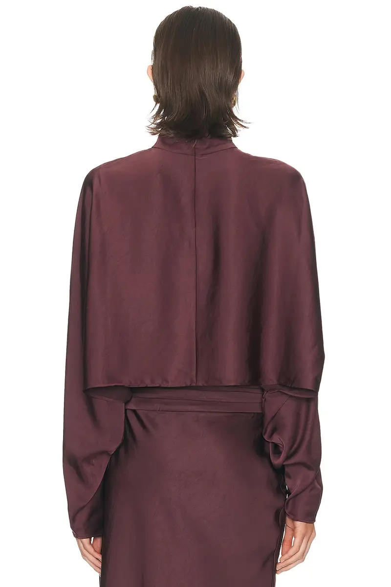 Lapointe Lightweight Satin Caftan Top | Thumbnail 3
