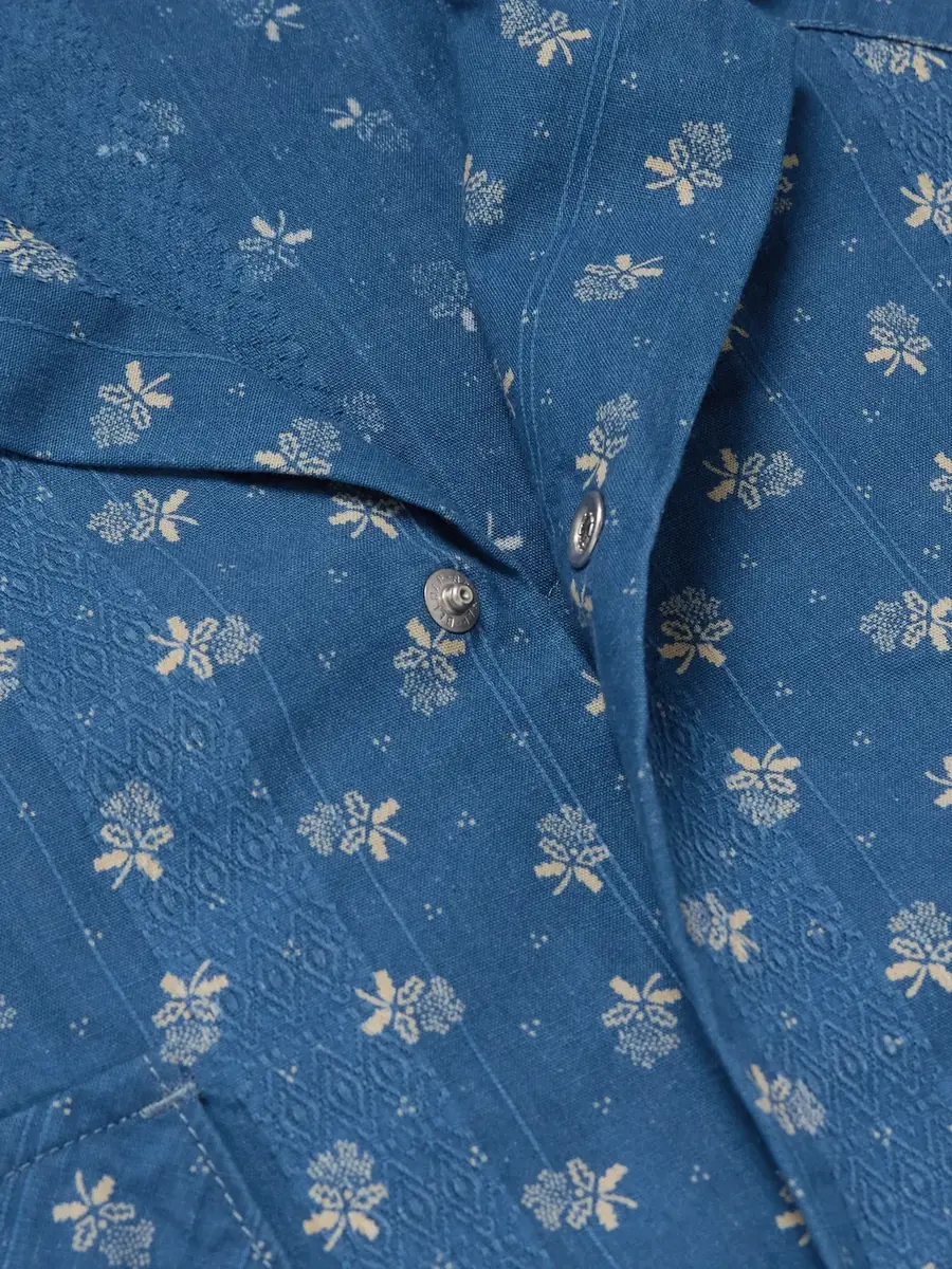 KAPITAL Camp-Collar Cotton-Dobby Shirt - Men | Thumbnail 5 KAPITAL Camp-Collar Cotton-Dobby Shirt - Men | Thumbnail 5