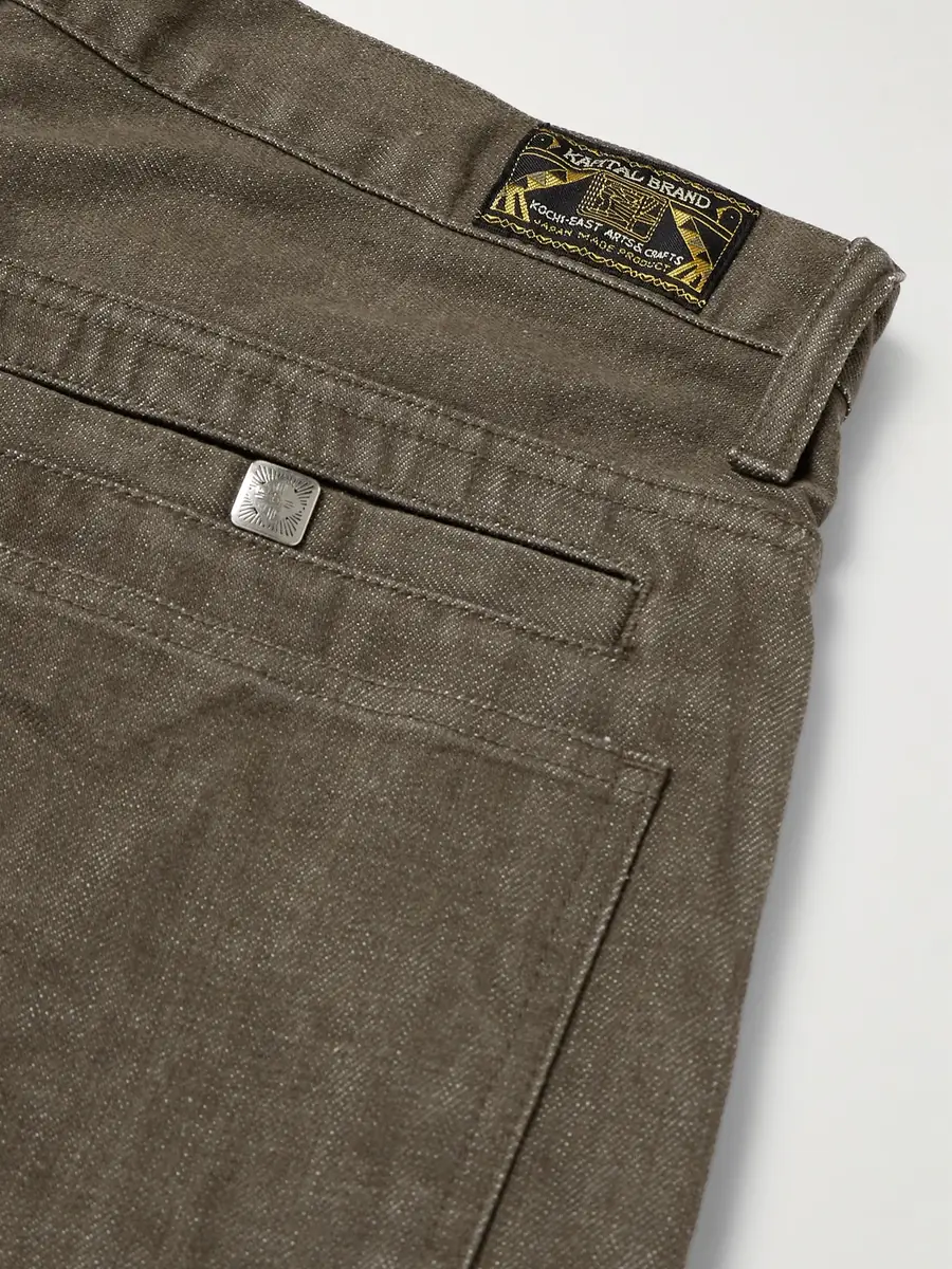 KAPITAL Wide-Leg Studded Jacquard Jeans - Men | Thumbnail 5 KAPITAL Wide-Leg Studded Jacquard Jeans - Men | Thumbnail 5