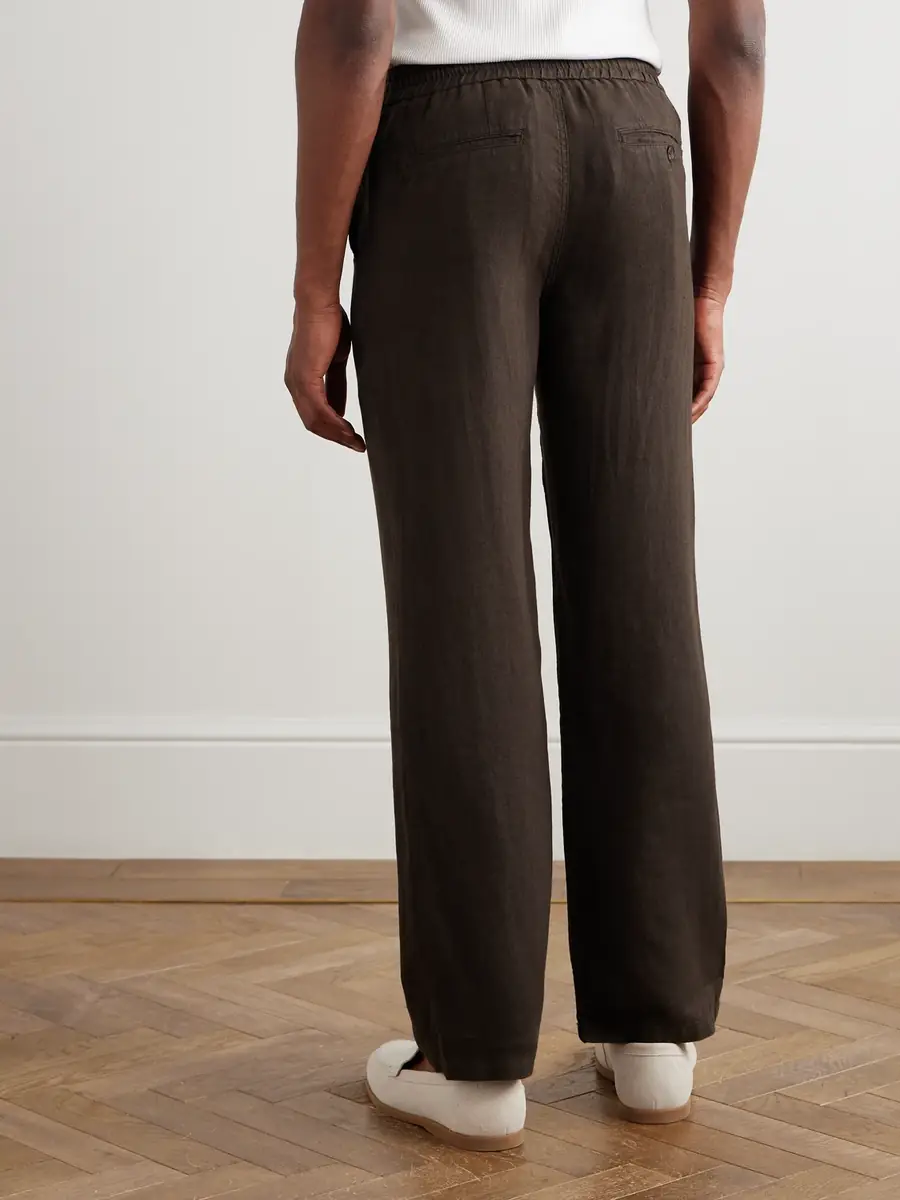 MR P. Edward Straight-Leg Garment-Dyed Linen Drawstring Trousers - Men | Thumbnail 4 MR P. Edward Straight-Leg Garment-Dyed Linen Drawstring Trousers - Men | Thumbnail 4