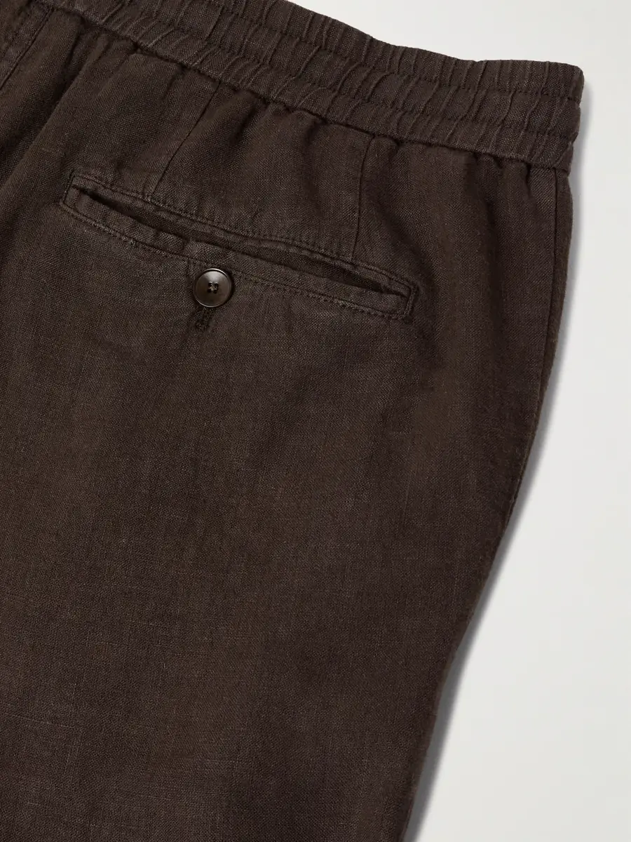 MR P. Edward Straight-Leg Garment-Dyed Linen Drawstring Trousers - Men | Thumbnail 5 MR P. Edward Straight-Leg Garment-Dyed Linen Drawstring Trousers - Men | Thumbnail 5