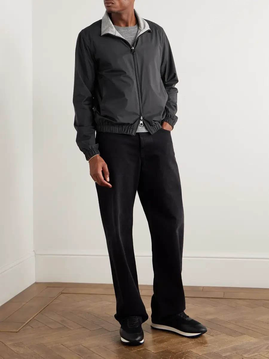 Loro Piana Reversible Windmate® Storm System® Nylon and Cashmere Blouson Jacket - Men | Thumbnail 2 Loro Piana Reversible Windmate® Storm System® Nylon and Cashmere Blouson Jacket - Men | Thumbnail 2