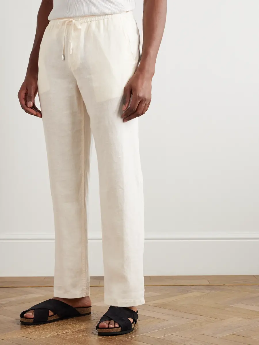 MR P. Edward Straight-Leg Garment-Dyed Linen Drawstring Trousers - Men | Thumbnail 3 MR P. Edward Straight-Leg Garment-Dyed Linen Drawstring Trousers - Men | Thumbnail 3
