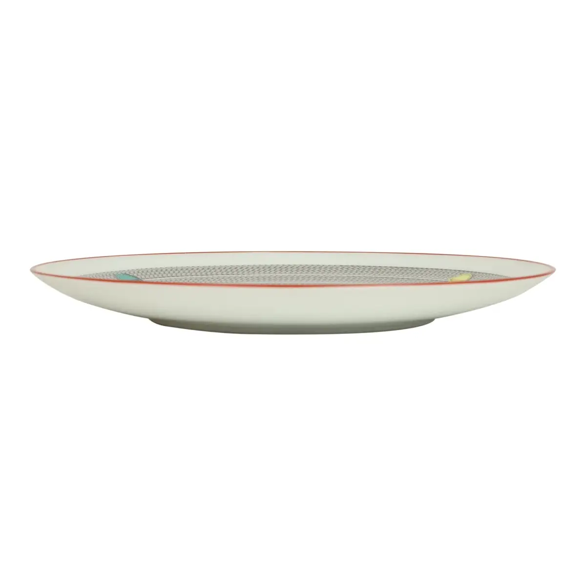 HERMÈS Hermes "Tressages Equestres" Orange, White and Blue Porcelain Dessert Plate Set of 2 | Thumbnail 3 HERMÈS Hermes "Tressages Equestres" Orange, White and Blue Porcelain Dessert Plate Set of 2 | Thumbnail 3
