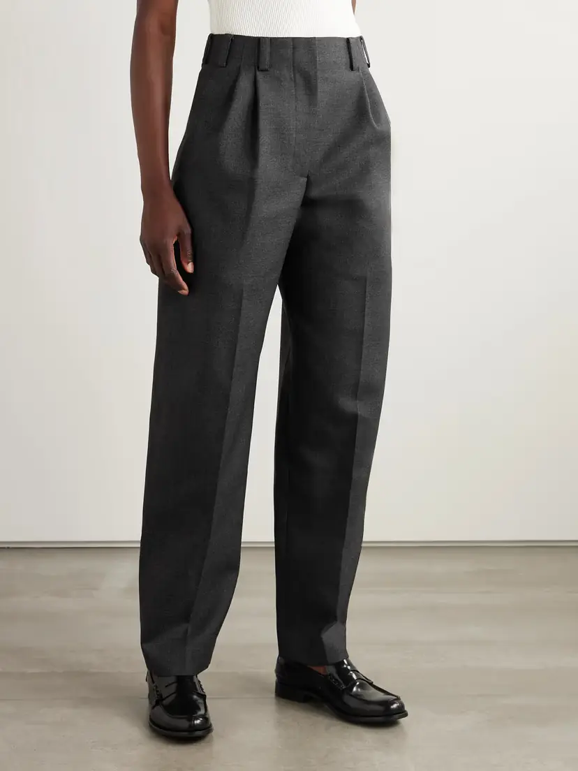 Givenchy Pleated Wool Tapered Pants | Thumbnail 3