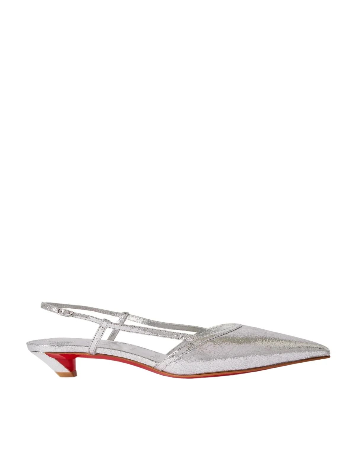 Miss Z Slingina 25 Metallic Crinkled-leather Slingback Pumps Miss Z Slingina 25 Metallic Crinkled-leather Slingback Pumps