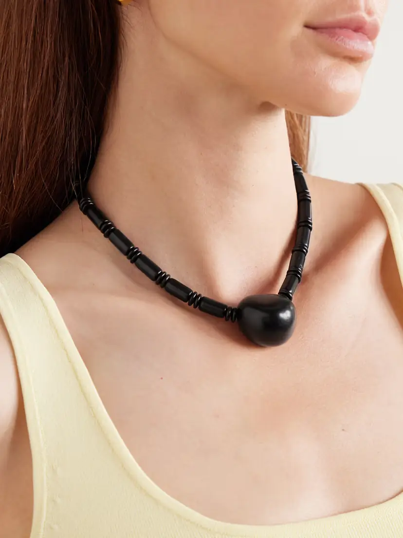 Hunting Season The Choker Tagua And Leather Necklace | Thumbnail 2