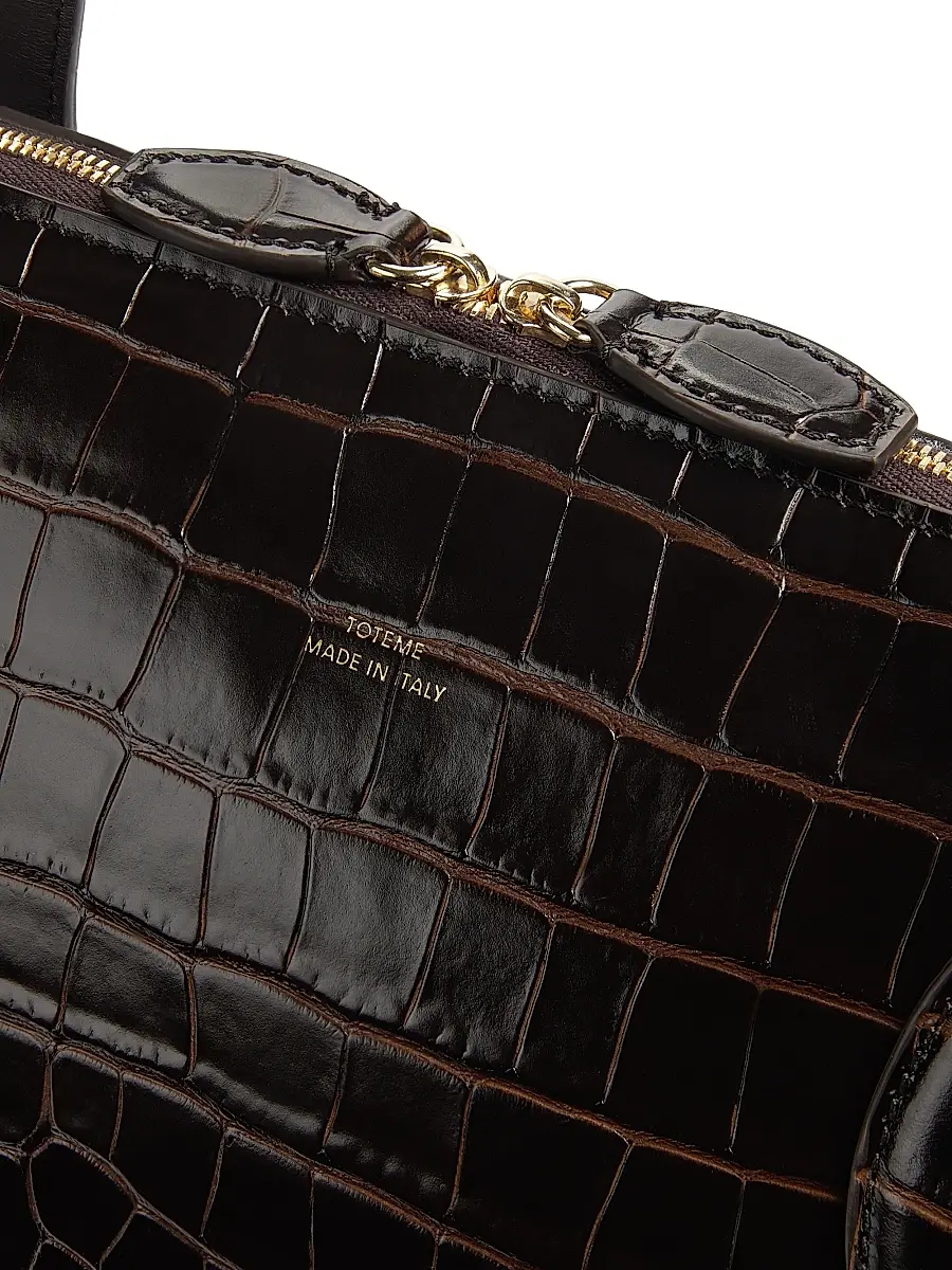 TOTEME Women's Garderob Croc-Embossed Leather Day Tote Bag | Thumbnail 5 TOTEME Women's Garderob Croc-Embossed Leather Day Tote Bag | Thumbnail 5