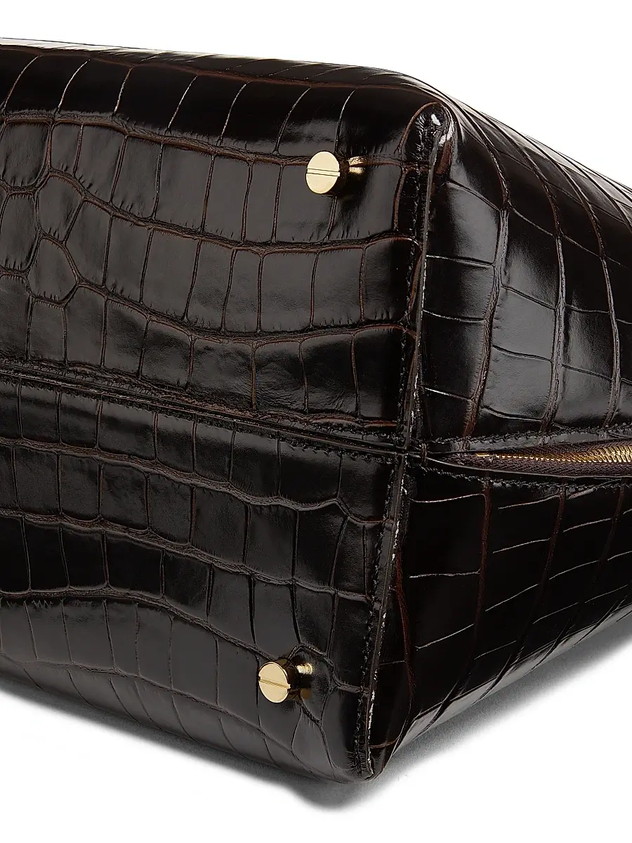 TOTEME Women's Garderob Croc-Embossed Leather Day Tote Bag | Thumbnail 6 TOTEME Women's Garderob Croc-Embossed Leather Day Tote Bag | Thumbnail 6