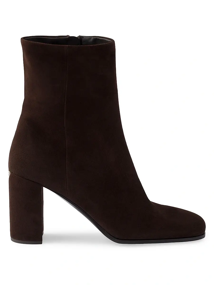 Prada Women's Suede Booties - Brown | Thumbnail 5