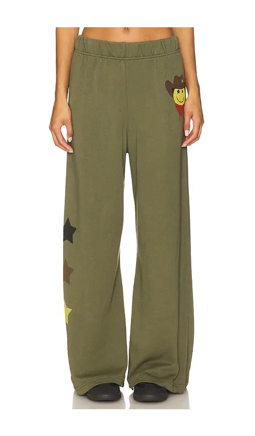 Lauren Moshi Cowboy Happyface Wide Leg Pant | Image 1 Lauren Moshi Cowboy Happyface Wide Leg Pant | Image 1