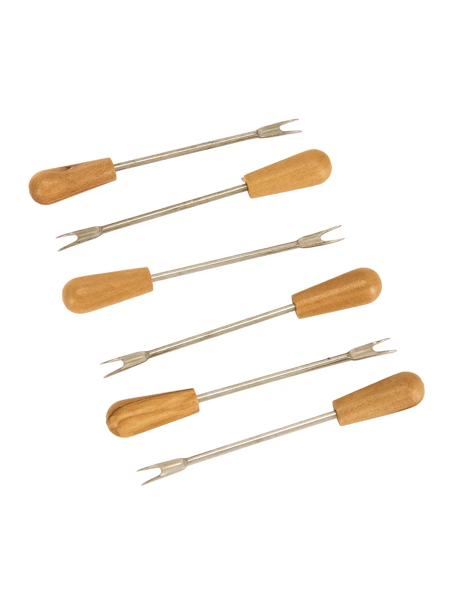 Verve Culture Set Of 6 Olivewood Aperitivo Forks