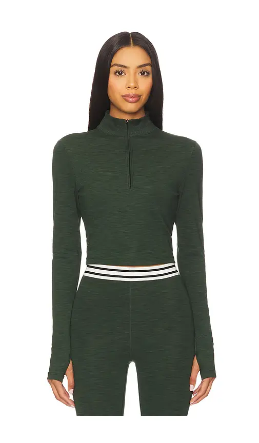Splits59 Stevie Active Rib Half Zip Sweatshirt | Thumbnail 2 Splits59 Stevie Active Rib Half Zip Sweatshirt | Thumbnail 2
