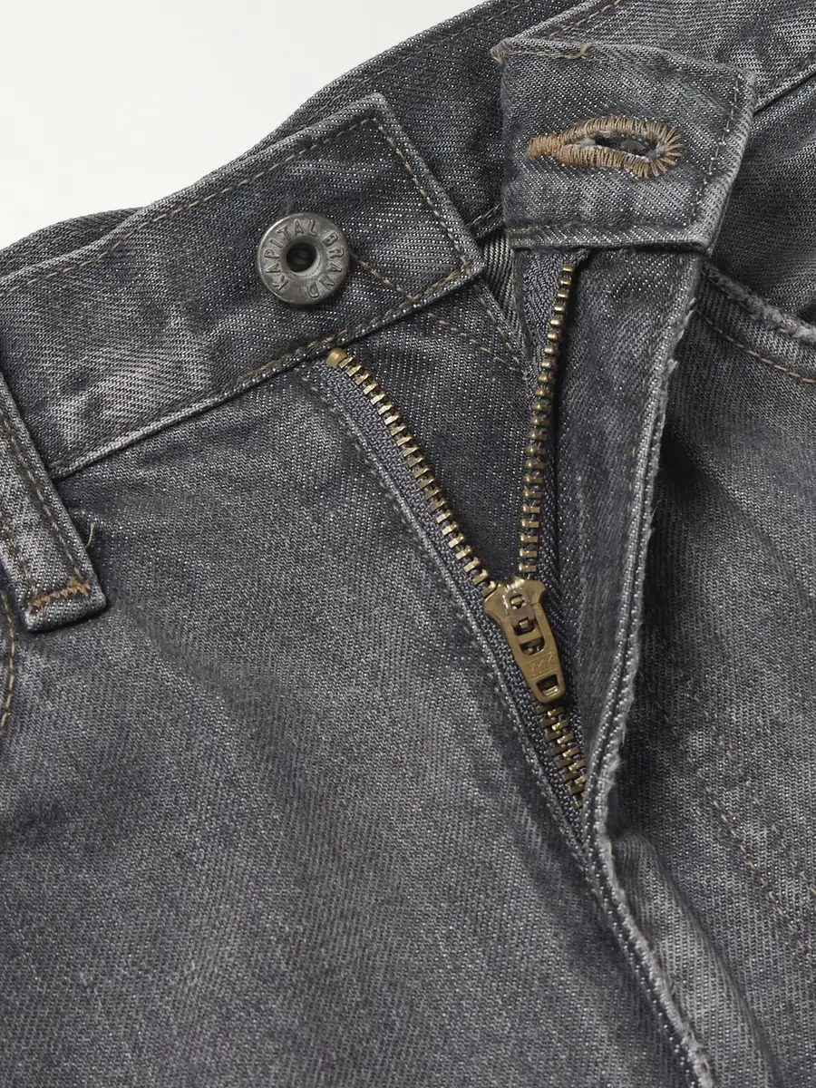KAPITAL Wide-Leg Appliquéd Distressed Denim Shorts - Men | Thumbnail 5 KAPITAL Wide-Leg Appliquéd Distressed Denim Shorts - Men | Thumbnail 5
