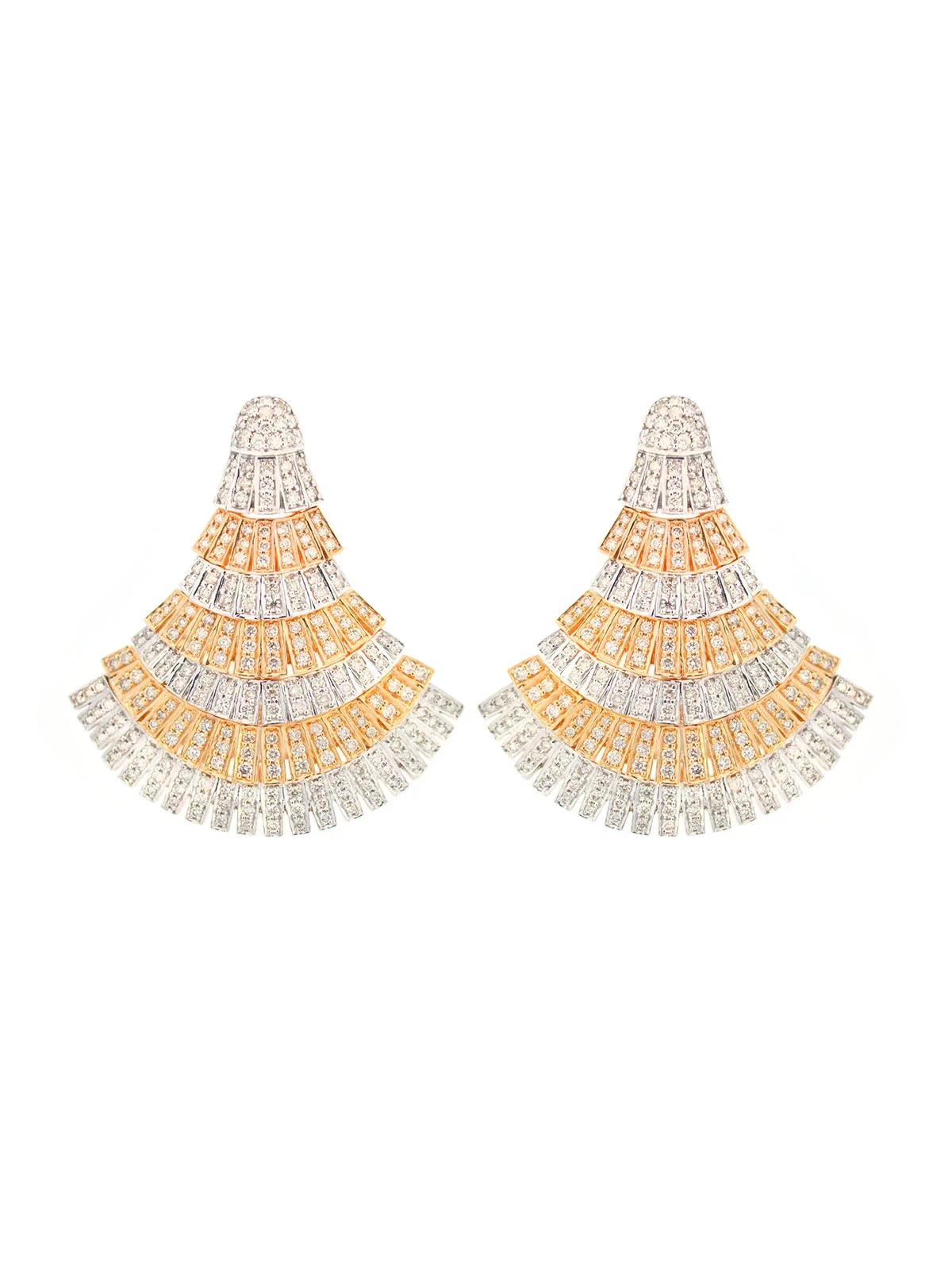 5.08ct Diamond 18K Gold Statement Earrings 5.08ct Diamond 18K Gold Statement Earrings