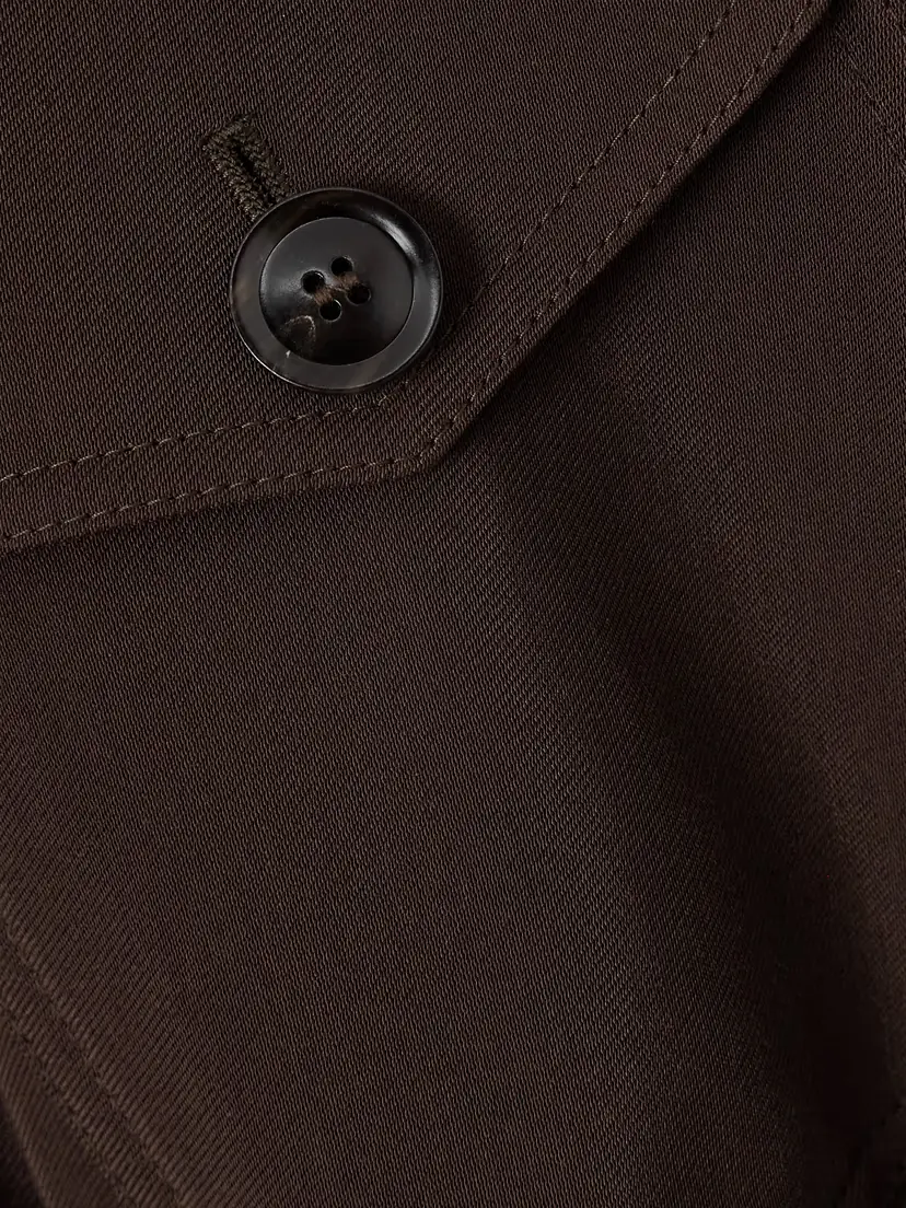 Tom Ford Leather-trimmed Twill Jacket | Thumbnail 4 Tom Ford Leather-trimmed Twill Jacket | Thumbnail 4