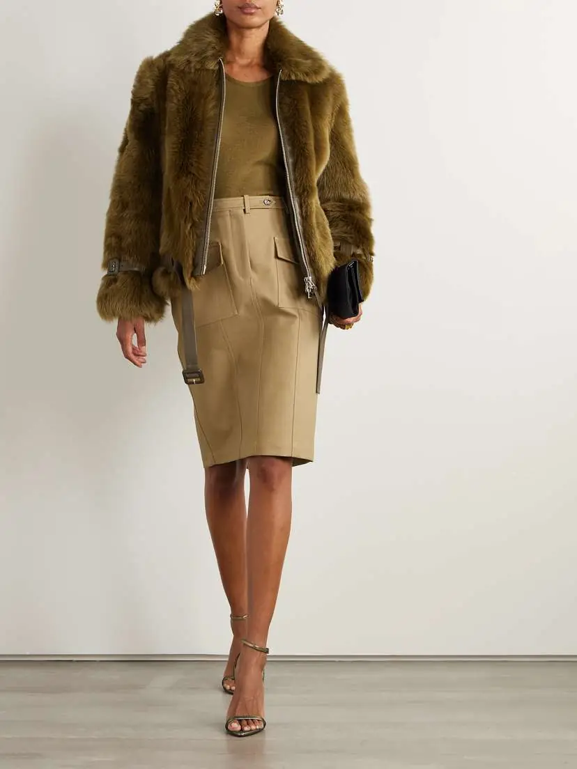 Tom Ford Belted Padded Shearling Jacket | Thumbnail 2