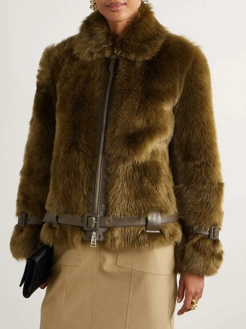 Tom Ford Belted Padded Shearling Jacket | Thumbnail 3