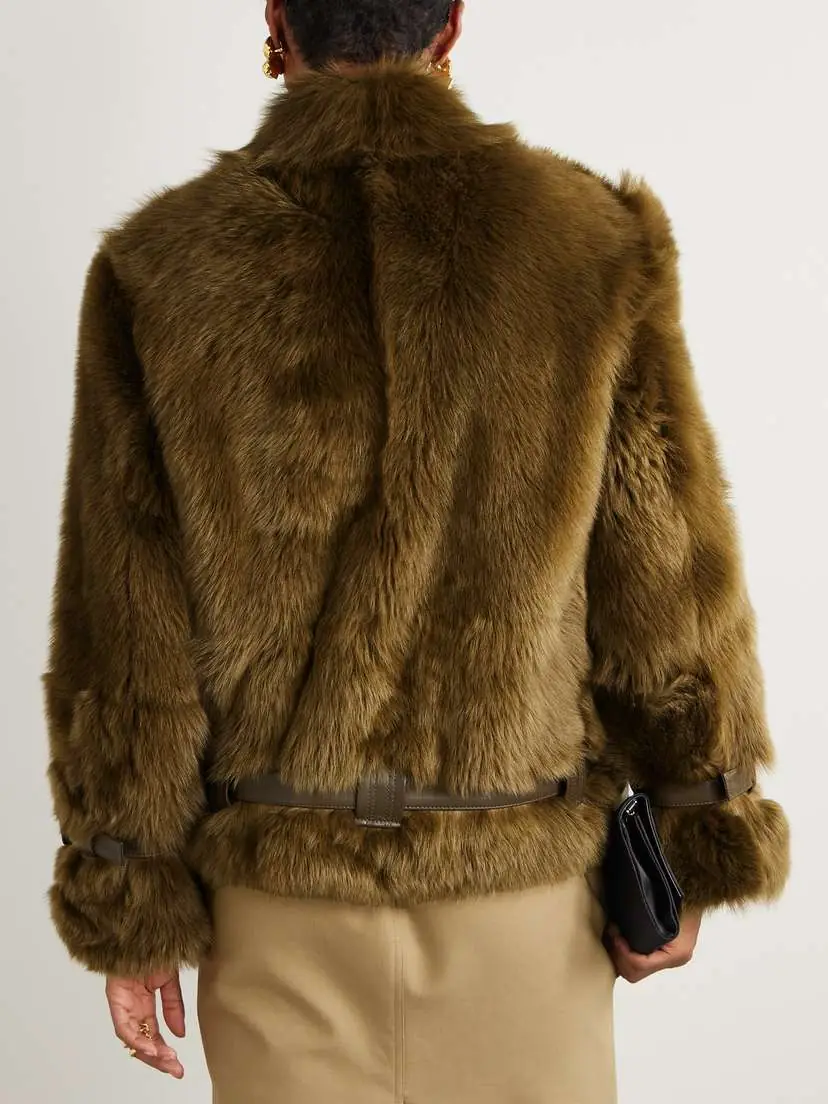 Tom Ford Belted Padded Shearling Jacket | Thumbnail 4