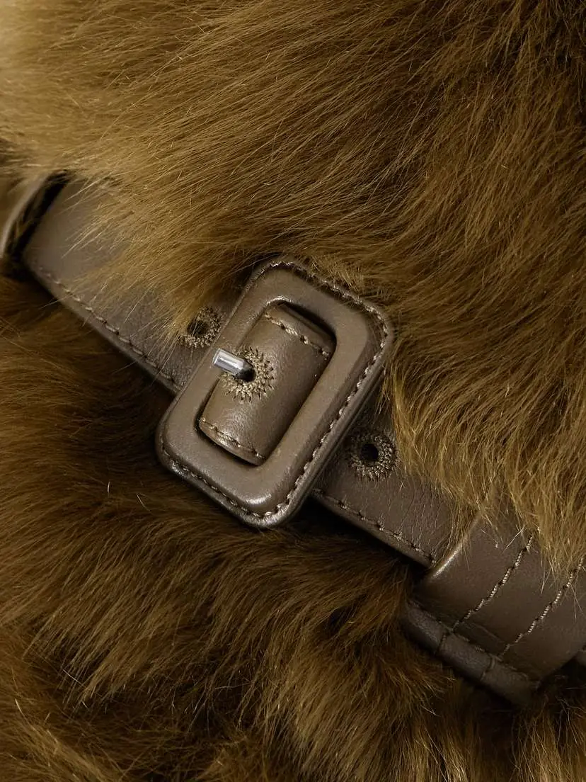 Tom Ford Belted Padded Shearling Jacket | Thumbnail 5