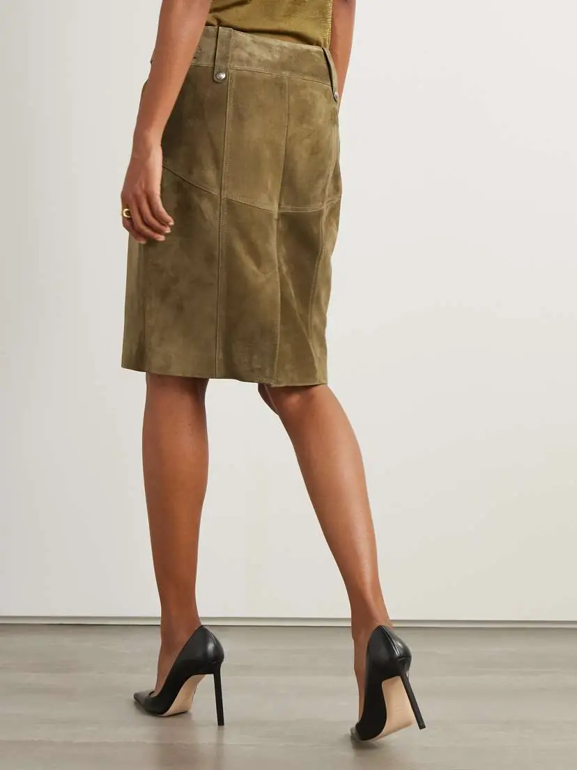 Tom Ford Belted Suede Skirt | Thumbnail 4
