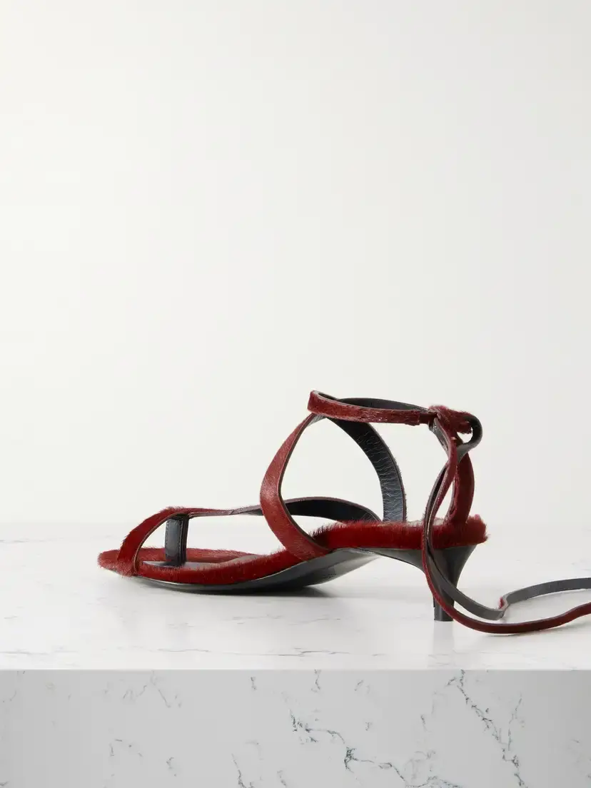 Khaite Aimee Calf Hair Sandals | Thumbnail 3