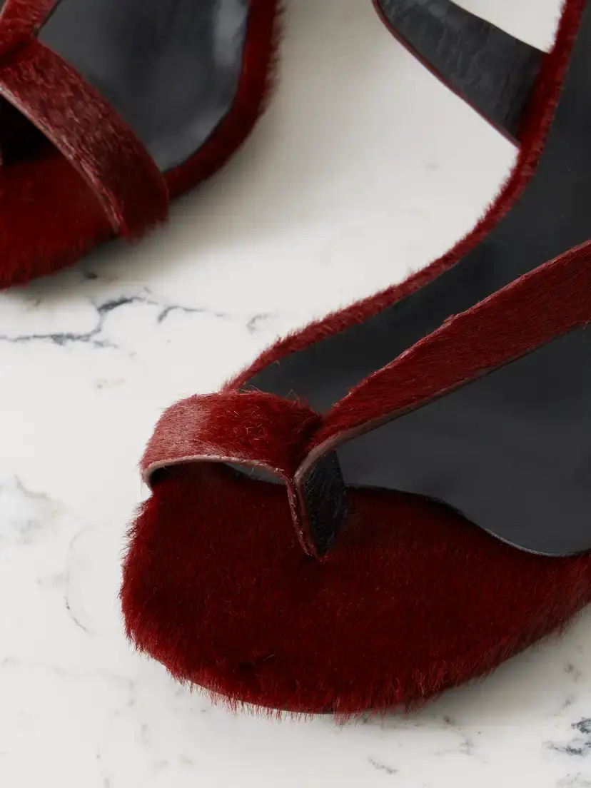 Khaite Aimee Calf Hair Sandals | Thumbnail 4