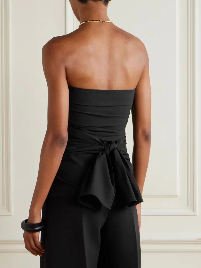 Proenza Schouler Lena Strapless Gathered Cotton-blend Poplin Top | Thumbnail 3 Proenza Schouler Lena Strapless Gathered Cotton-blend Poplin Top | Thumbnail 3