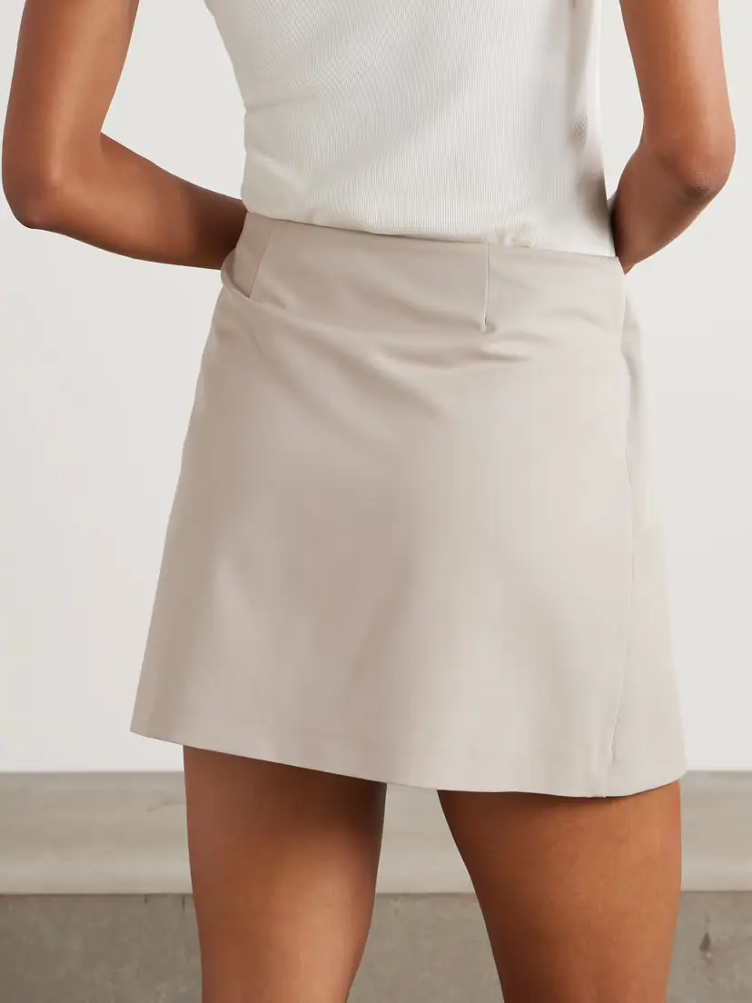 Loewe Leather-trimmed Layered Cotton And Silk-blend Mini Skirt | Thumbnail 4