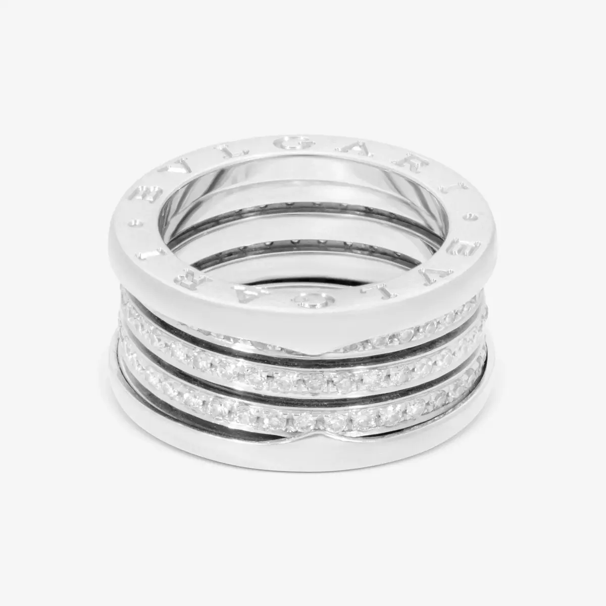 Bulgari Bulgari 18K White Gold Diamond Ring Sz. 6.5 by The Solist | Thumbnail 3 Bulgari Bulgari 18K White Gold Diamond Ring Sz. 6.5 by The Solist | Thumbnail 3