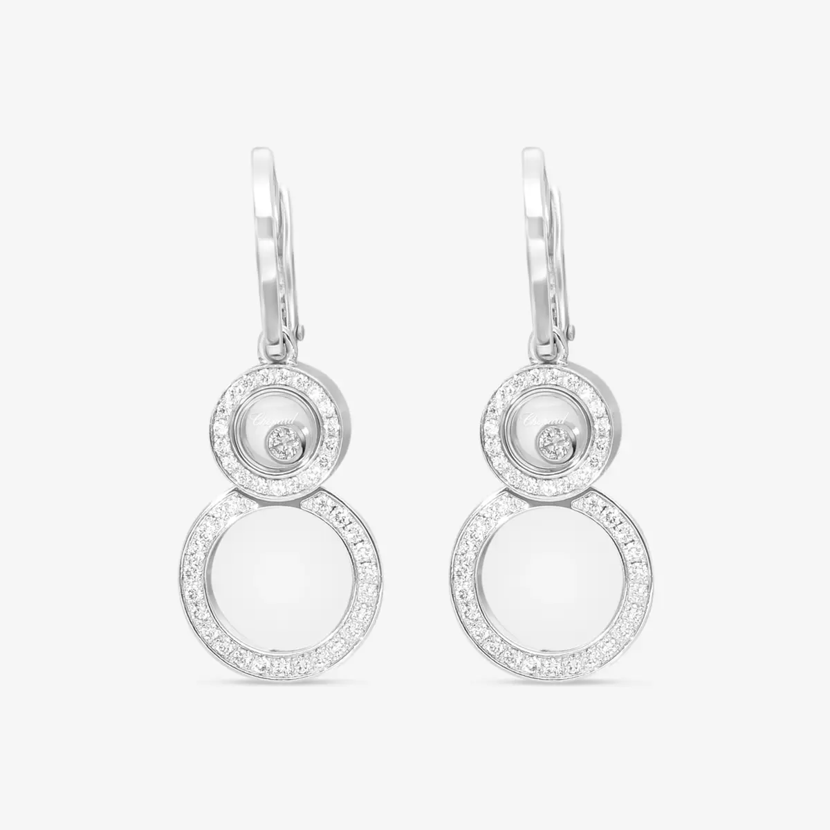 Chopard Chopard Happy 8 18K White Gold Diamond Drop Earrings by The Solist | Thumbnail 2 Chopard Chopard Happy 8 18K White Gold Diamond Drop Earrings by The Solist | Thumbnail 2