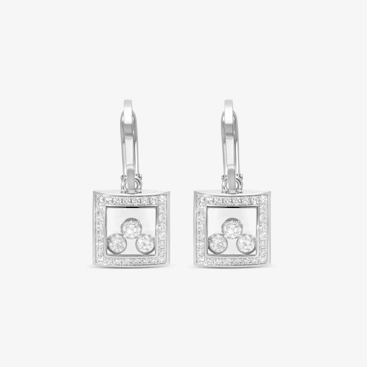 Chopard Chopard Happy Curves 18K White Gold Diamond Drop Earrings by The Solist | Thumbnail 2 Chopard Chopard Happy Curves 18K White Gold Diamond Drop Earrings by The Solist | Thumbnail 2