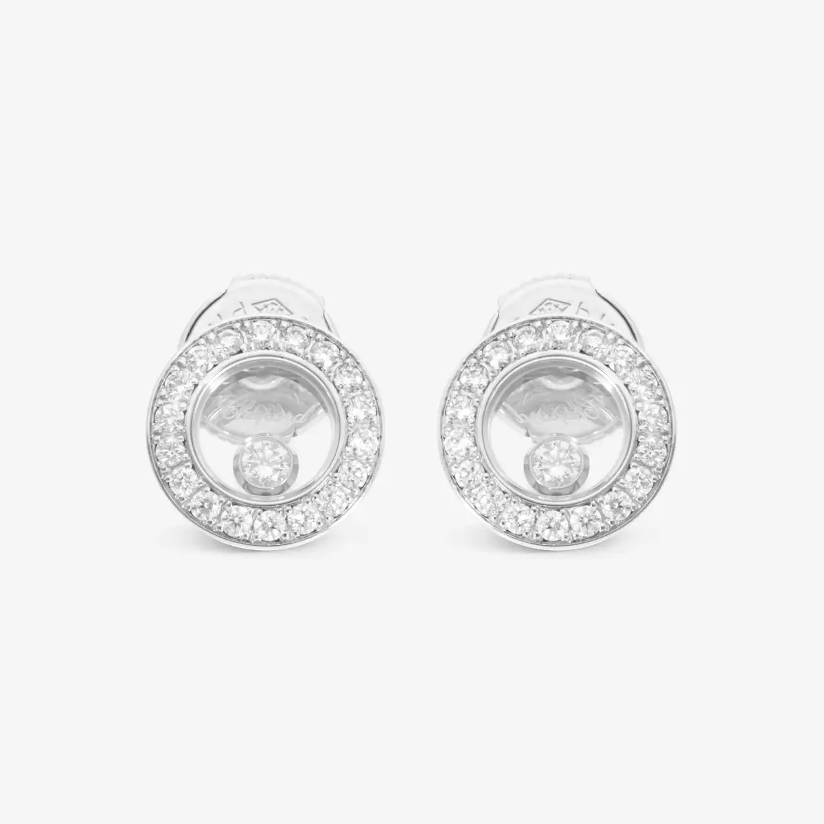 Chopard Chopard Happy Diamonds Icons 18K White Gold Diamond Stud Earrings by The Solist | Thumbnail 2 Chopard Chopard Happy Diamonds Icons 18K White Gold Diamond Stud Earrings by The Solist | Thumbnail 2