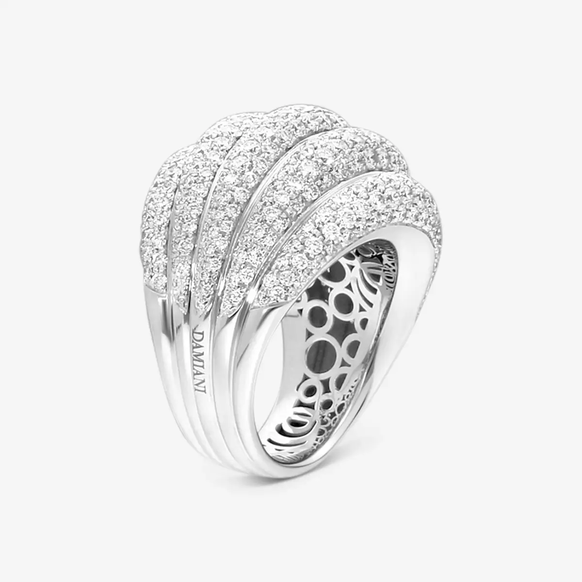 Damiani Damiani 18K Whıte Gold Diamond Band Ring Sz. 6.25 by The Solist | Thumbnail 4