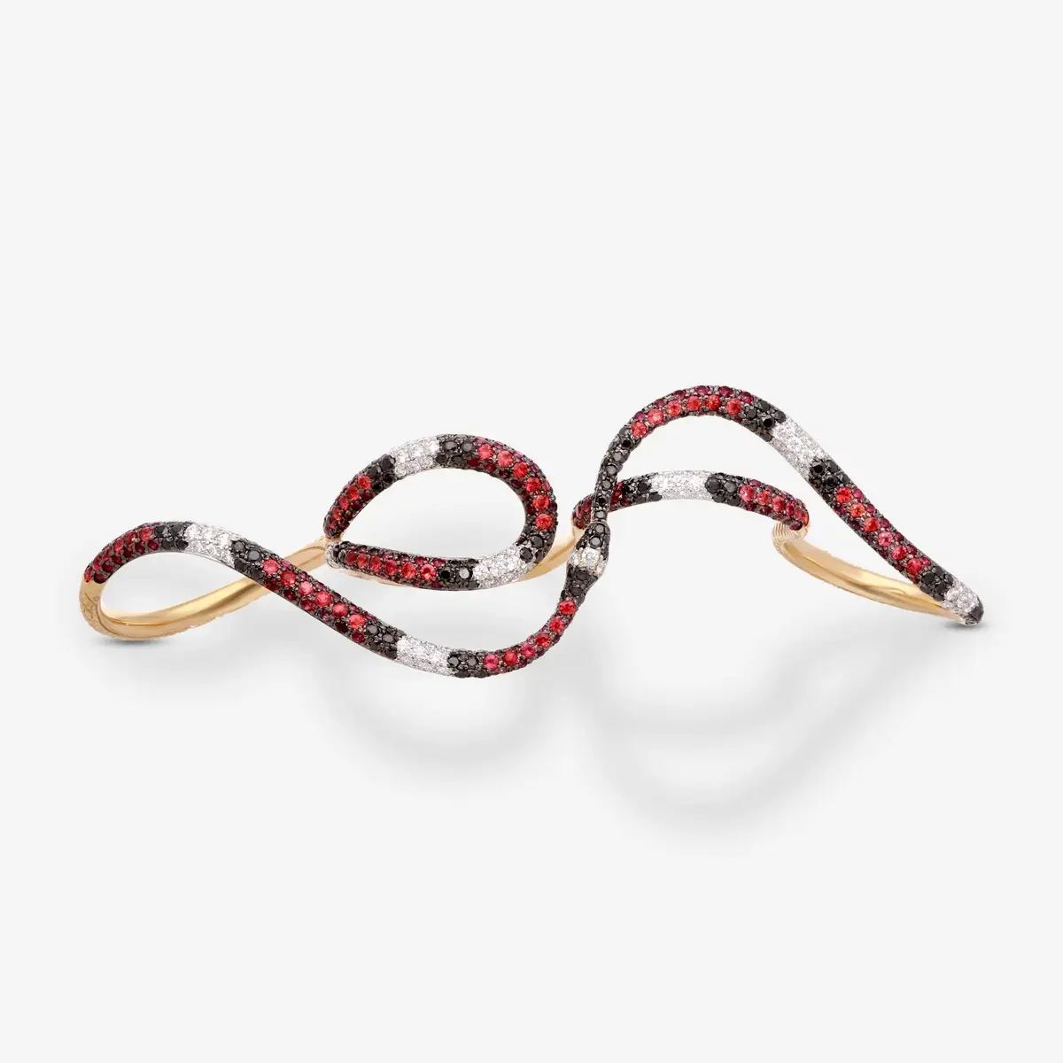 Gucci Gucci Ouroboros 18K Yellow Gold Diamond, Sapphire & Tourmaline Multifinger Ring by The Solist | Thumbnail 3 Gucci Gucci Ouroboros 18K Yellow Gold Diamond, Sapphire & Tourmaline Multifinger Ring by The Solist | Thumbnail 3