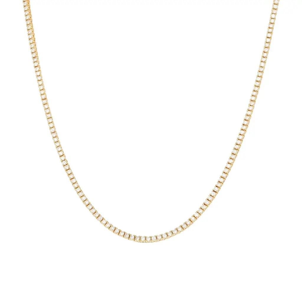 Ina Mar 18K Yellow Gold Diamond 3.20ct.twd. Tennis Necklace by The Solist