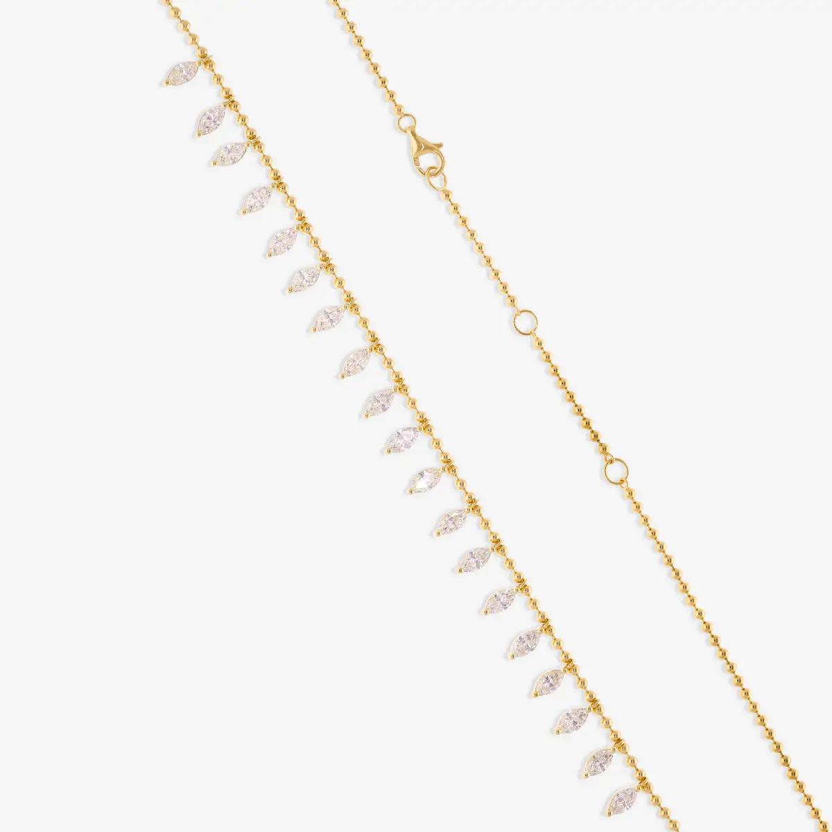 Ina Mar Ina Mar 18K Yellow Gold Marquise Cut Diamond 4.00ct.twd. Station Necklace by The Solist | Thumbnail 3 Ina Mar Ina Mar 18K Yellow Gold Marquise Cut Diamond 4.00ct.twd. Station Necklace by The Solist | Thumbnail 3