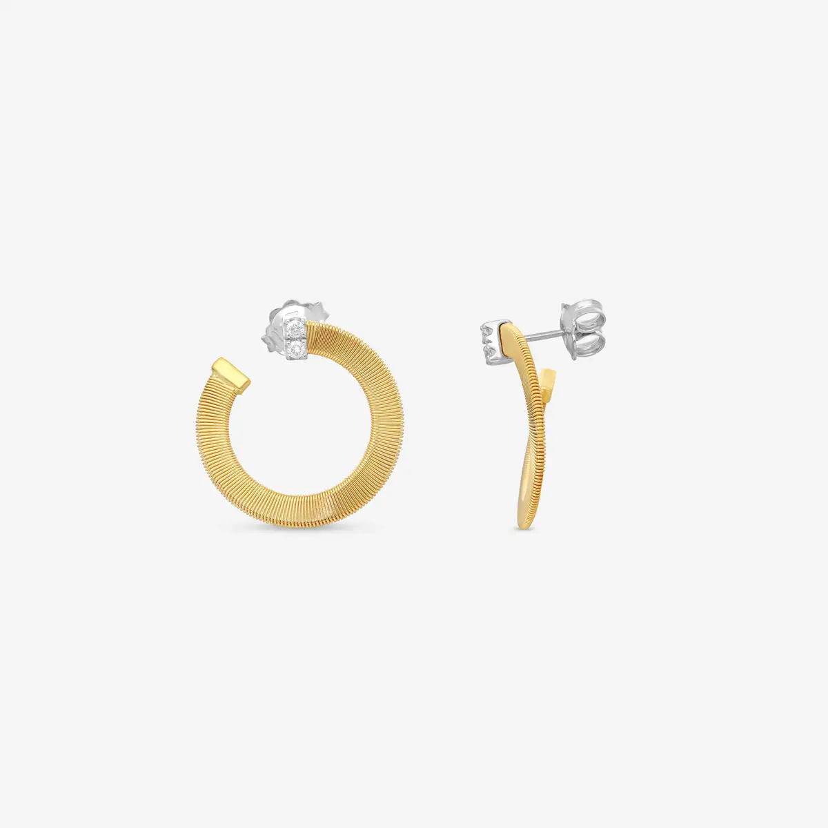 MARCO BICEGO Marco Bicego Masai 18K Yellow & White Gold Wrap Hoops Earrings by The Solist | Thumbnail 4 MARCO BICEGO Marco Bicego Masai 18K Yellow & White Gold Wrap Hoops Earrings by The Solist | Thumbnail 4