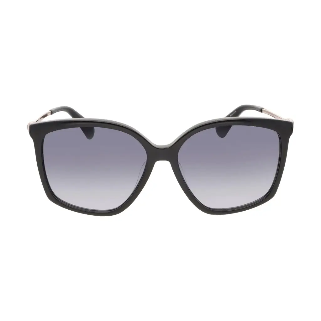 Max Mara Max Mara Women's Shiny Black & Gradient Smoke Square 56 mm Sunglasses by The Solist | Image 1 Max Mara Max Mara Women's Shiny Black & Gradient Smoke Square 56 mm Sunglasses by The Solist | Image 1
