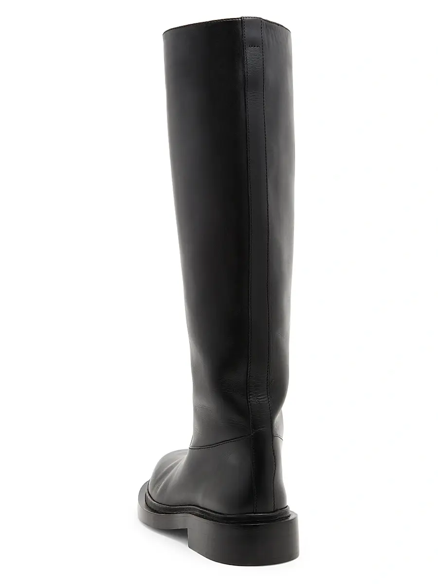 Jil Sander Women's Leather Knee-High Boots - Black | Thumbnail 3 Jil Sander Women's Leather Knee-High Boots - Black | Thumbnail 3