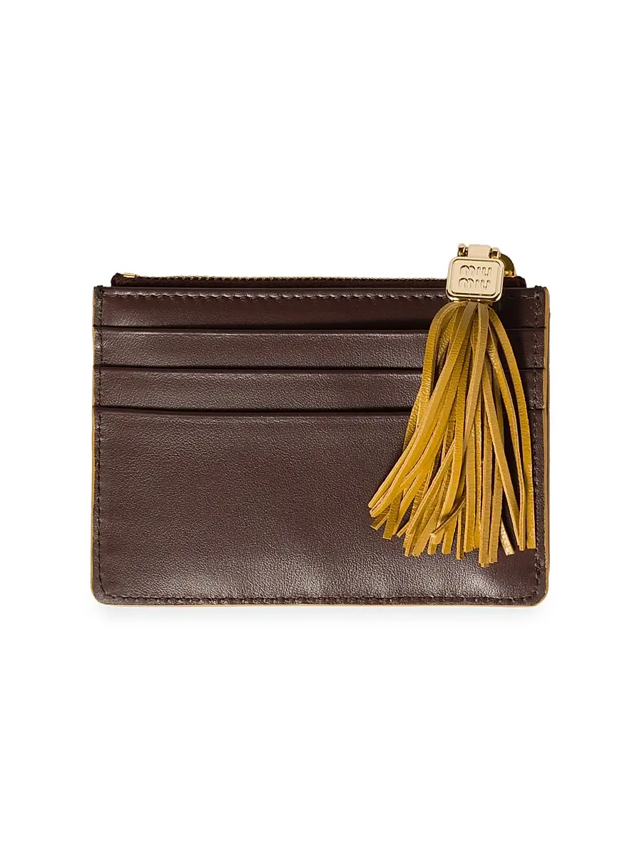 Miu Miu Women's Leather Card Holder | Thumbnail 3 Miu Miu Women's Leather Card Holder | Thumbnail 3