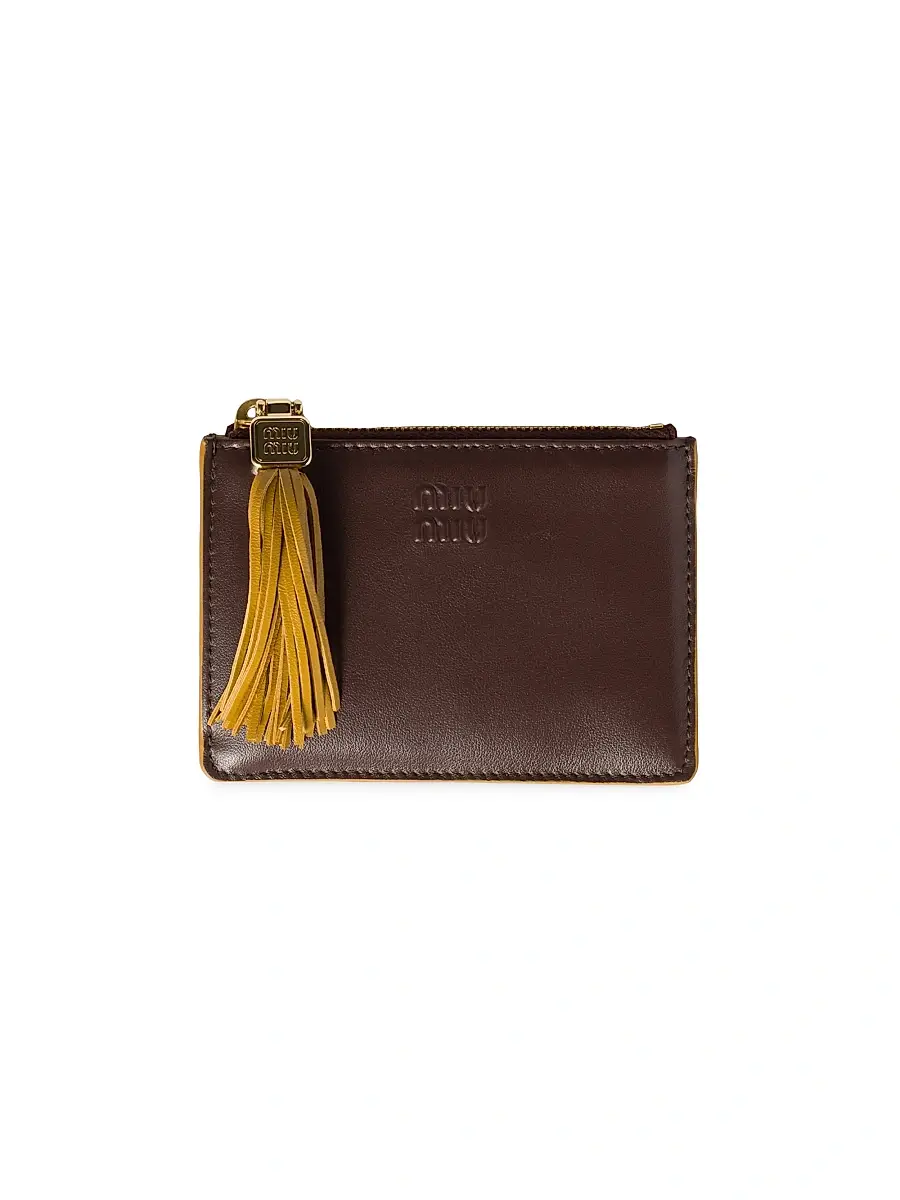 Miu Miu Women's Leather Card Holder | Image 1 Miu Miu Women's Leather Card Holder | Image 1