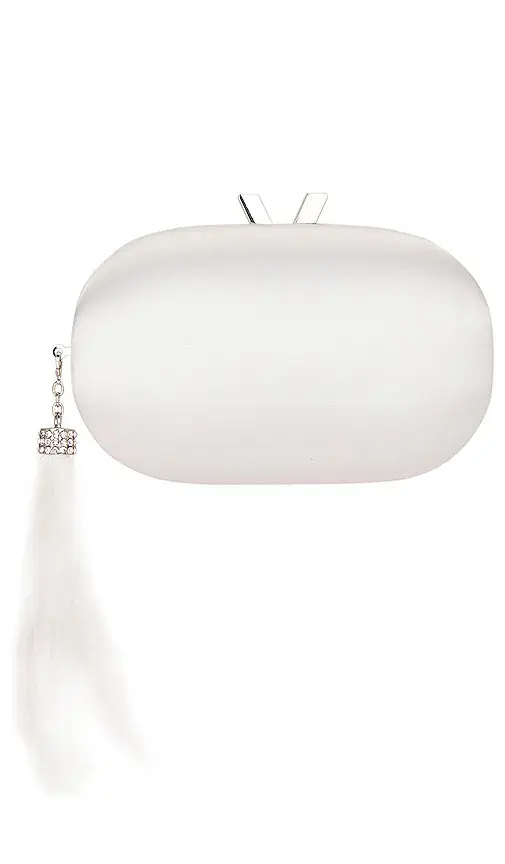 olga berg Jenna Feather Tassel Clutch | Thumbnail 2 olga berg Jenna Feather Tassel Clutch | Thumbnail 2