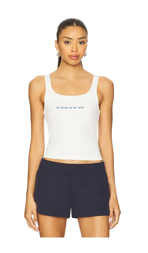 Yellow The Label No Crying Tank Top