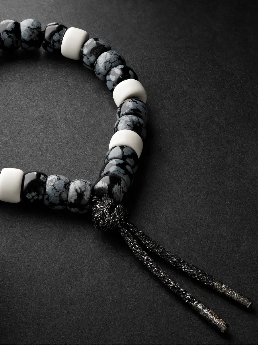 Carolina Bucci Forte Beads Blackened Gold, Obsidian and Magnesite Bracelet - Men | Thumbnail 3 Carolina Bucci Forte Beads Blackened Gold, Obsidian and Magnesite Bracelet - Men | Thumbnail 3