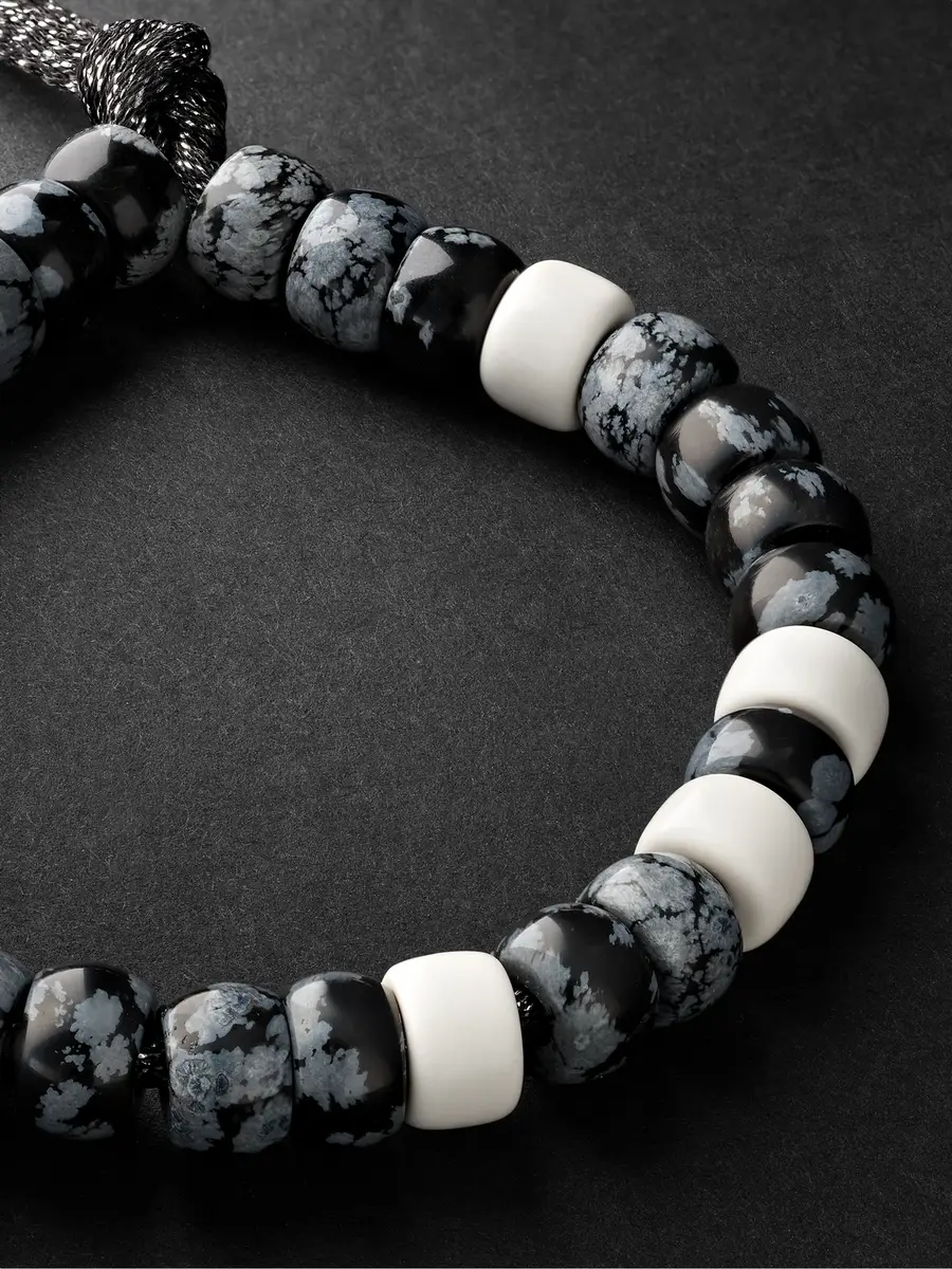 Carolina Bucci Forte Beads Blackened Gold, Obsidian and Magnesite Bracelet - Men | Thumbnail 4 Carolina Bucci Forte Beads Blackened Gold, Obsidian and Magnesite Bracelet - Men | Thumbnail 4