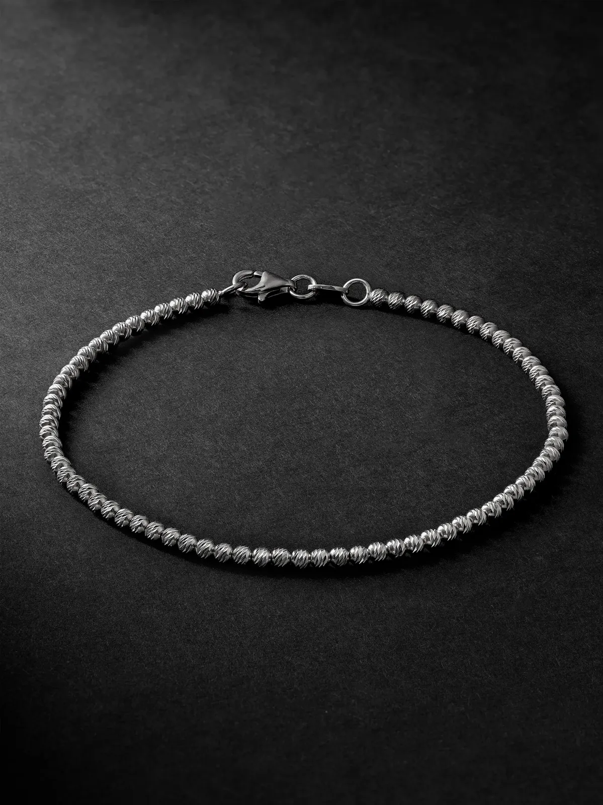 Discoball White Gold Bracelet - Men