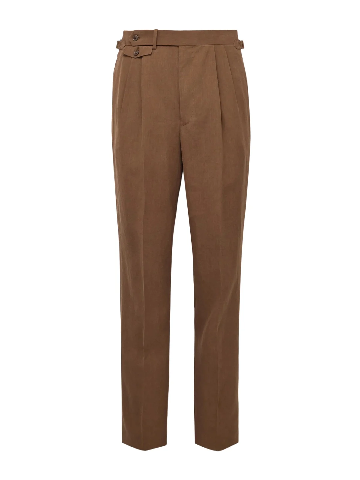 Straight-Leg Pleated Linen Suit Trousers - Men